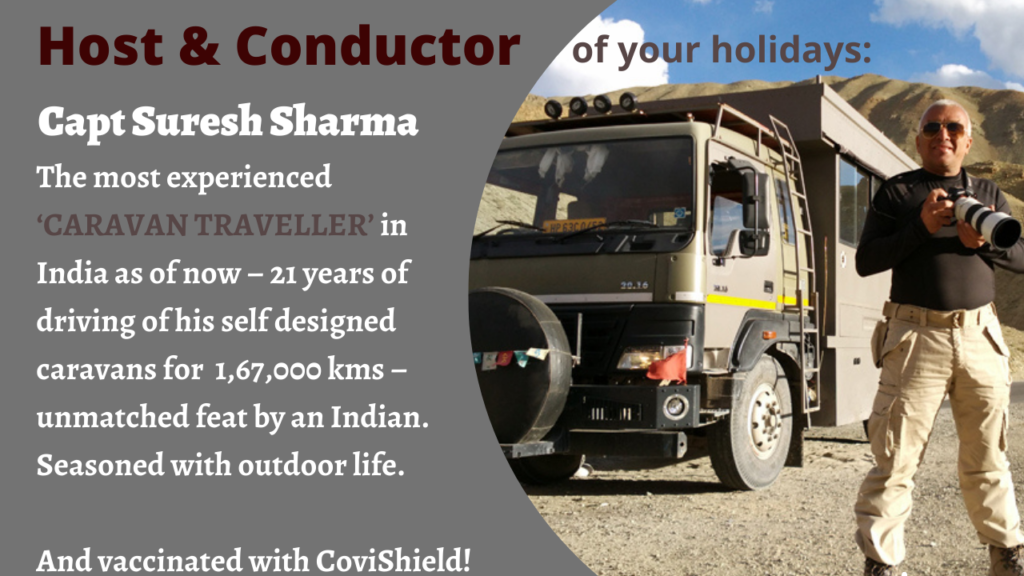 img src="caravan campervan camping holidays leh ladakh.jpeg" alt="caravan family holidays campervan camping vacation unique experience corona safe holidays covid19 capt suresh sharma as host leh ladakh india"> 