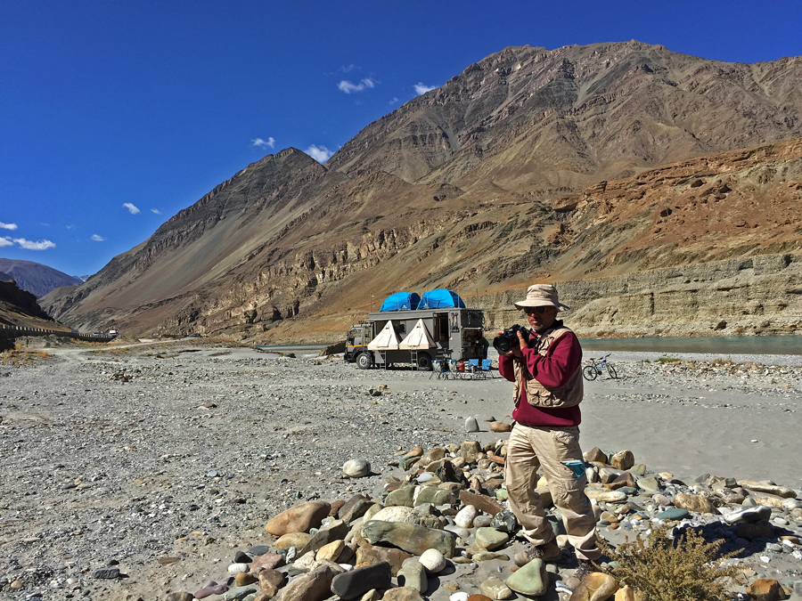 <img src="capt suresh sharma photographer taurus the truck" alt="capt suresh is multi talented cook photographer driver excellent team leader of green dot expeditions for best offbeat photo tours">    