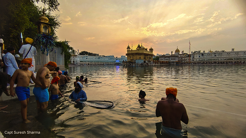 golden temple Darbar Sahab sikh holy shrine gurudwara of sikhs punjabi heritage culture amritsar india.