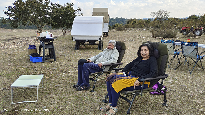 caravan campervan for senior citizens in himachal village for offbeat camp holiday corona safe with social distancing india. 